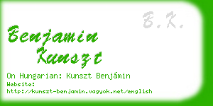 benjamin kunszt business card